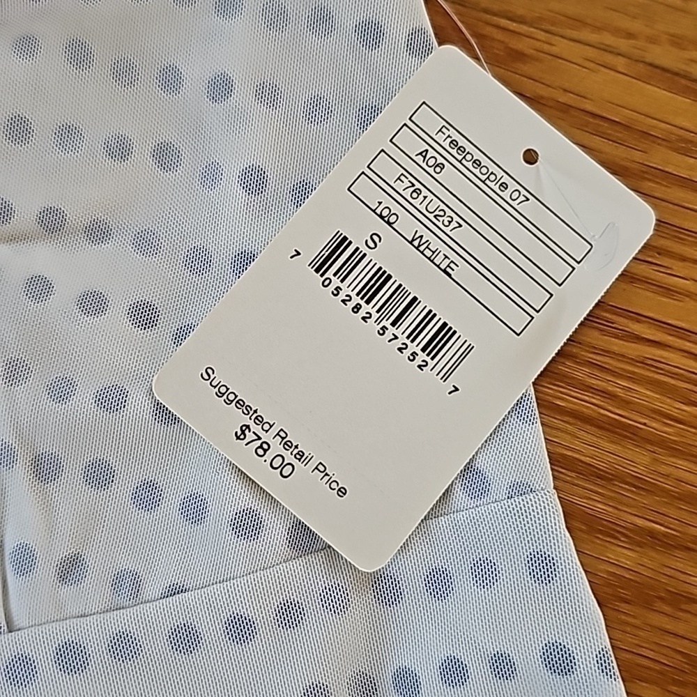 NWT Vintage Free People Polka Dot Tank Top - Size Small (2007) - Picture 3 of 4